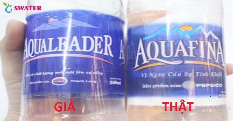 Phân biệt nước Aquafina thật và giả