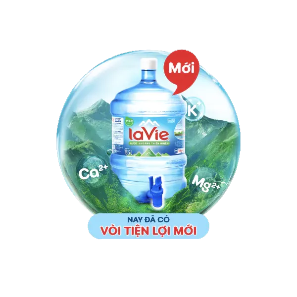 đặt nước đóng bình LaVie 18.5L có vòi