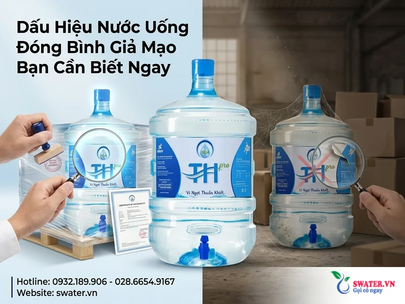Dấu Hiệu Nước Uống Đóng Bình Giả Mạo Bạn Cần Biết Ngay