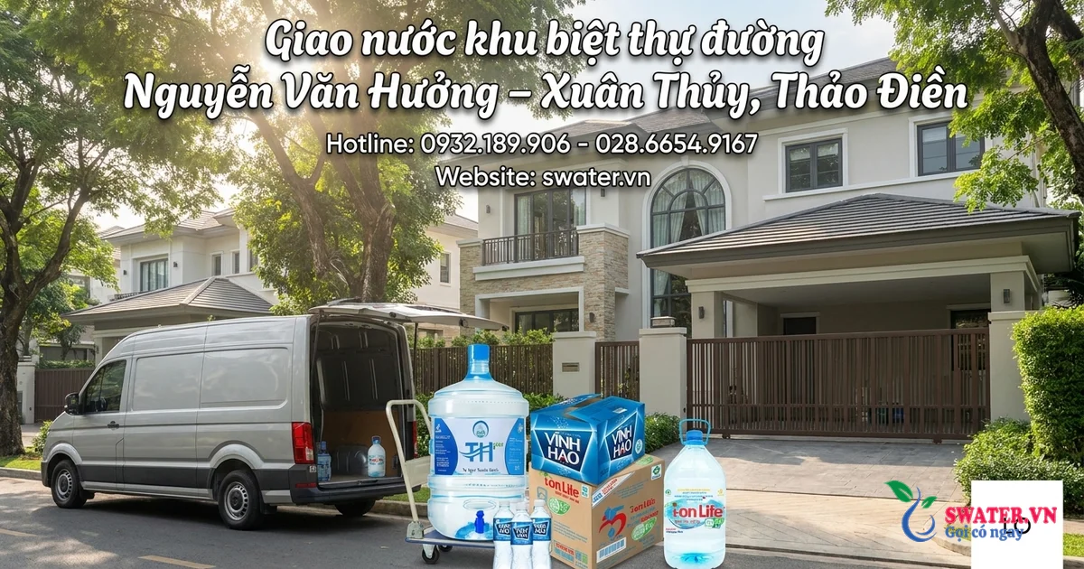 Giao nước khu biệt thự đường Nguyễn Văn Hưởng – Xuân Thủy, Thảo Điền