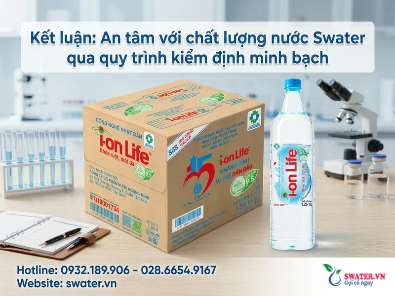 Kết luận: An tâm với chất lượng nước Swater qua quy trình kiểm định minh bạch