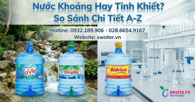 Nước Khoáng Hay Tinh Khiết? So Sánh Chi Tiết A-Z