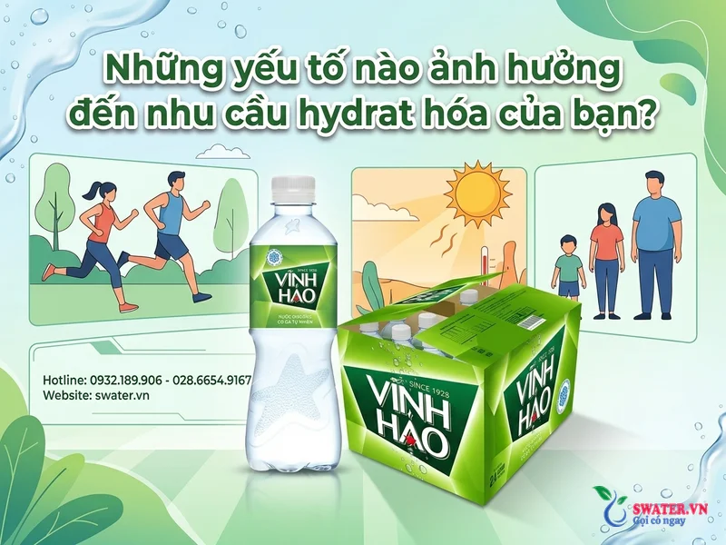 Những yếu tố nào ảnh hưởng đến nhu cầu hydrat hóa của bạn?