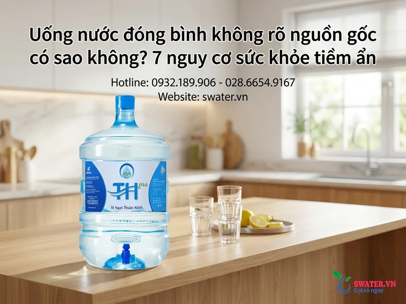 Uống nước đóng bình không rõ nguồn gốc có sao không? 7 nguy cơ sức khỏe tiềm ẩn