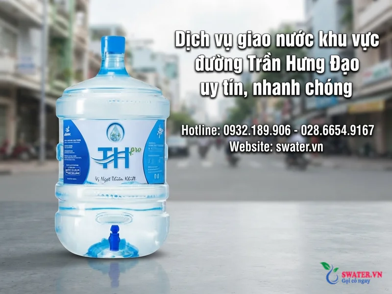 Dịch vụ giao nước khu vực đường Trần Hưng Đạo uy tín, nhanh chóng