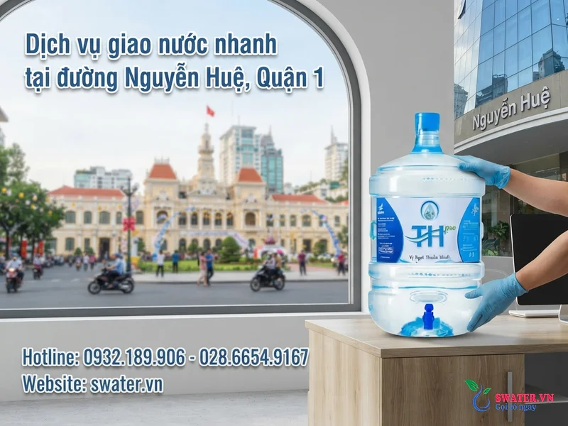Dịch vụ giao nước nhanh tại đường Nguyễn Huệ, Quận 1
