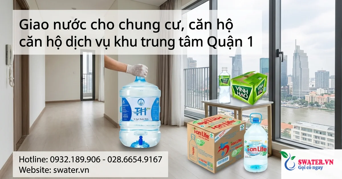 Giao nước cho chung cư, căn hộ dịch vụ khu trung tâm Quận 1