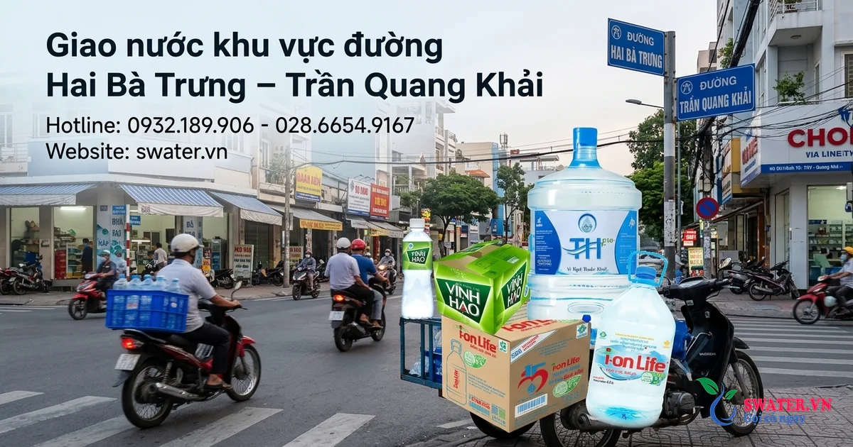 Giao nước khu vực đường Hai Bà Trưng – Trần Quang Khải