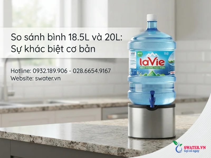 So sánh bình 18.5L và 20L: Sự khác biệt cơ bản