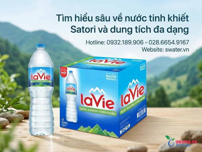 Tìm hiểu sâu về nước tinh khiết Satori và dung tích đa dạng