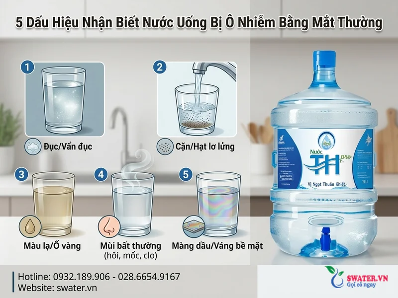 5 Dấu Hiệu Nhận Biết Nước Uống Bị Ô Nhiễm Bằng Mắt Thường