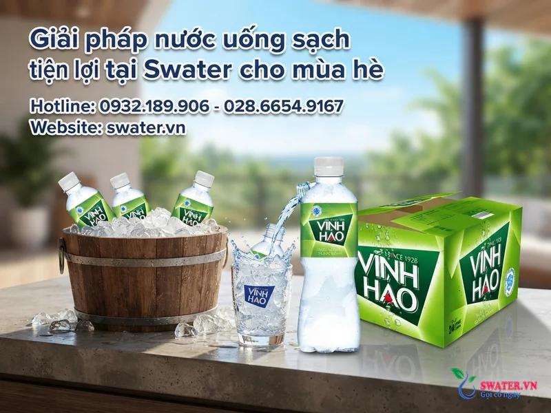 Giải pháp nước uống sạch tiện lợi tại Swater cho mùa hè