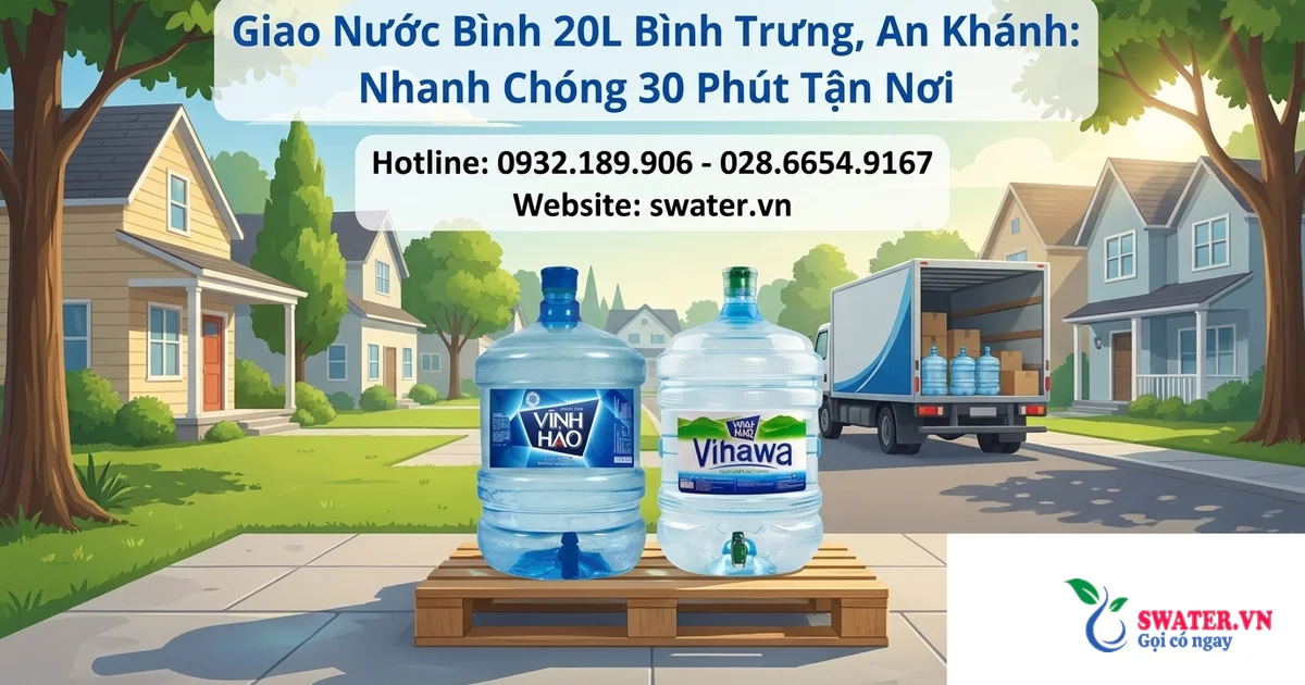 Giao Nước Bình 20L Bình Trưng, An Khánh: Nhanh Chóng 30 Phút Tận Nơi