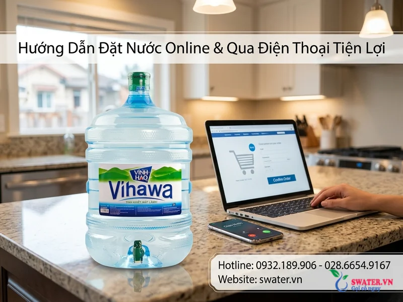 Hướng Dẫn Đặt Nước Online & Qua Điện Thoại Tiện Lợi
