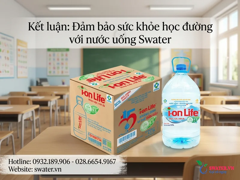 Kết luận: Đảm bảo sức khỏe học đường với nước uống Swater
