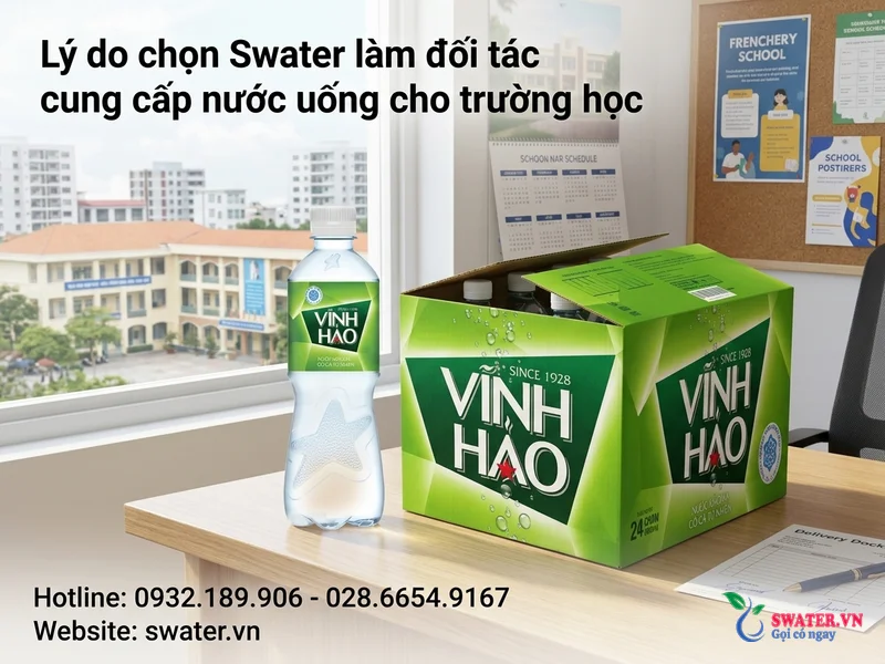 Lý do chọn Swater làm đối tác cung cấp nước uống cho trường học