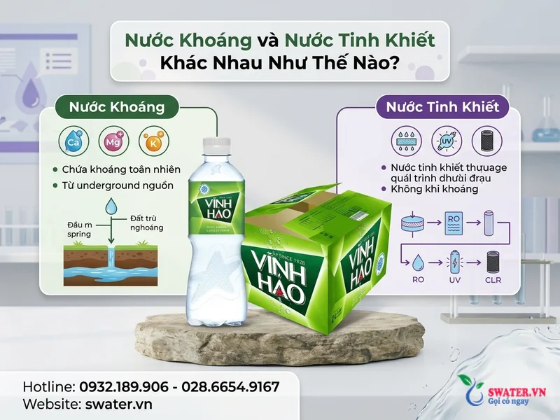 Nước Khoáng và Nước Tinh Khiết Khác Nhau Như Thế Nào?