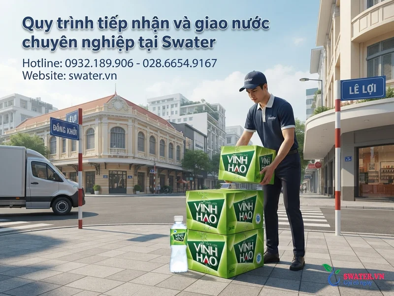 Quy trình tiếp nhận và giao nước chuyên nghiệp tại Swater